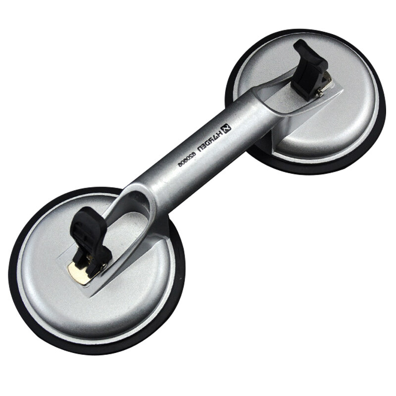 Harden double claw glass suction cup aluminum alloy thickened strong rubber ceiling tile floor extractor 620606