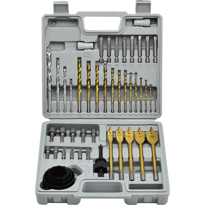 Cafwell twist drill woodworking flat drill strong construction drill cement drill hole opener screwdriver bit set ai2682a