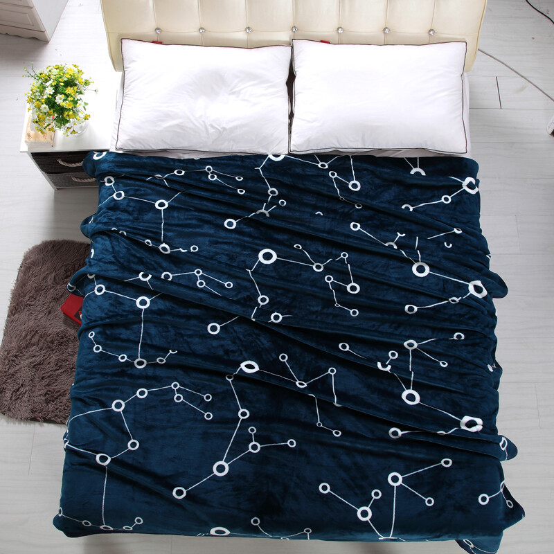 Jiuzhou deer blanket home textile thickened cloud mink blanket Farley blanket bed sheet nap air conditioning blanket towel covered with coral velvet blanket technology life 2 kg 150 * 200cm