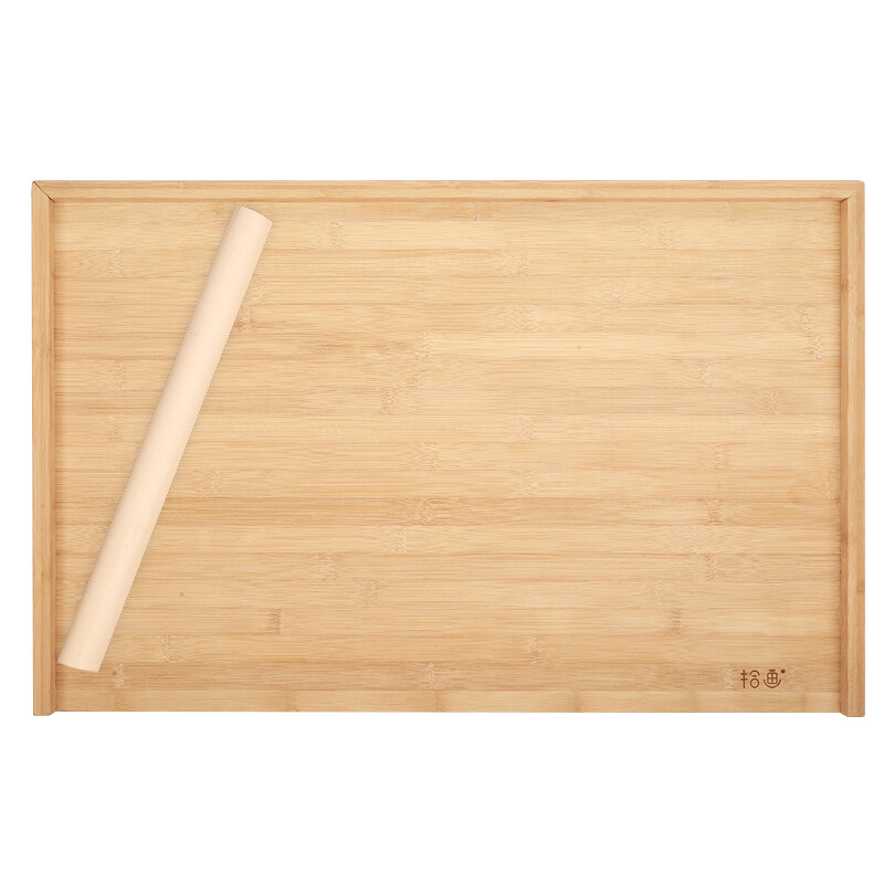 Pick up the painting rolling plate chopping board chopping board dumpling board sz-6177 (66 * 42 * 1.5cm) and send 40cm rolling pin