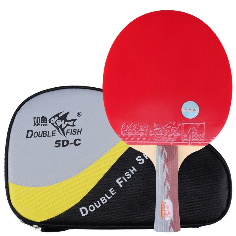 Pisces table tennis racket direct racket single racket 5-star five-star ping pong racket 5d-e short handle