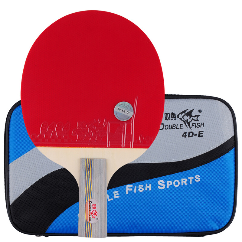 Pisces table tennis racket direct racket single 4-star four-star finished racket double-sided reverse glue 4d-e free Racket Set