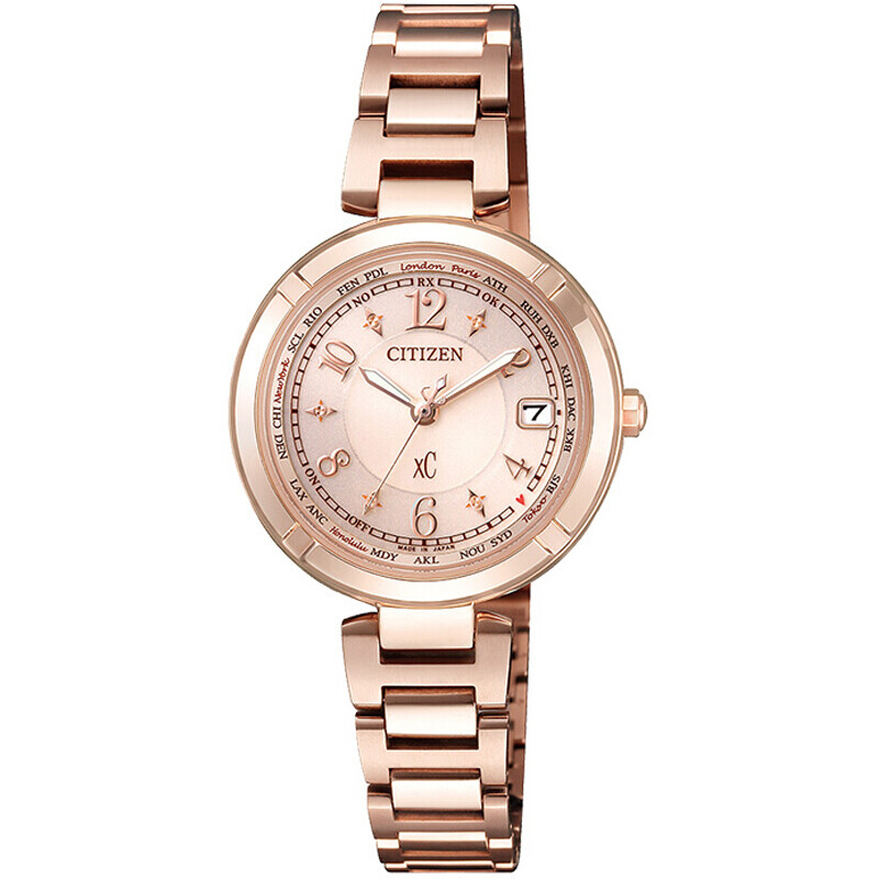 Citizen Watch optical kinetic energy multi Bureau radio wave perpetual calendar multi-functional fashion women's watch ec1118-51w