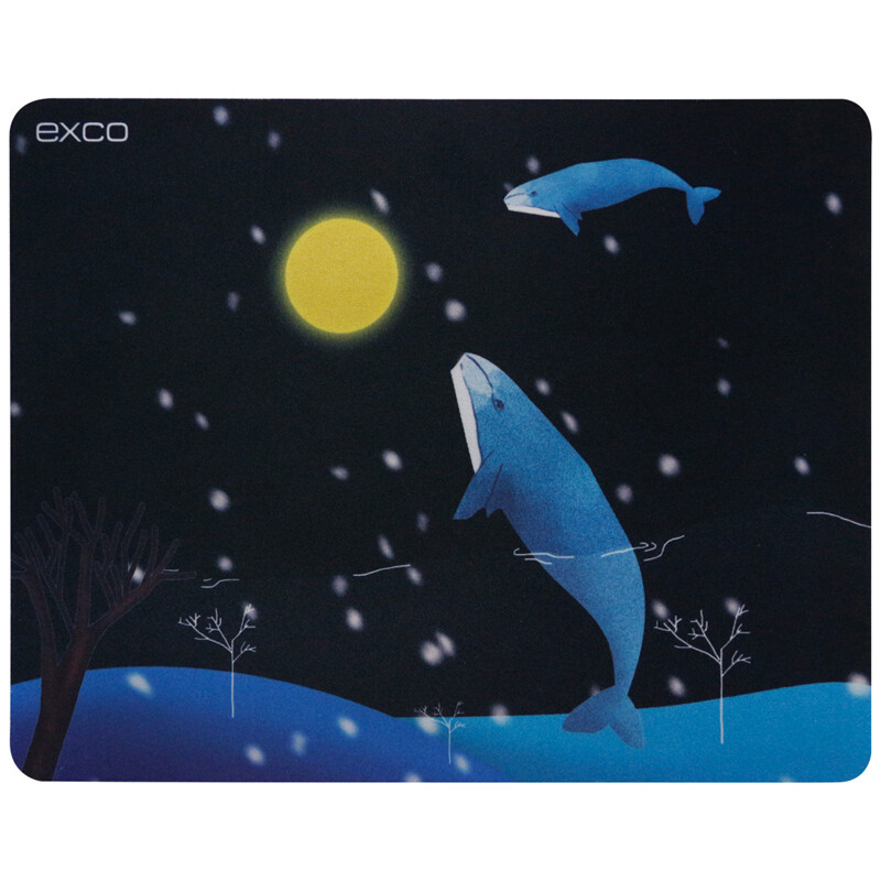 Yishiku EXCO whale cartoon mouse pad super large thickened office and home game pad cute creative animation bottom anti-skid msp012