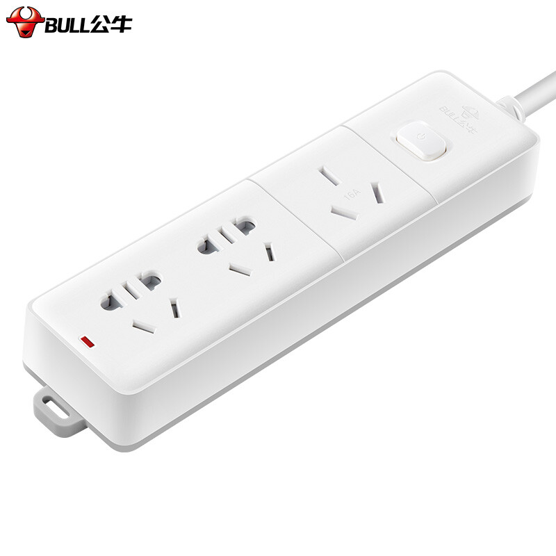 Bull gn-406d socket / patch panel / row / row / patch panel / wiring board / trailing board 3-position general control with a total length of 1.8m, high-power 16A air conditioning socket sends 10A head