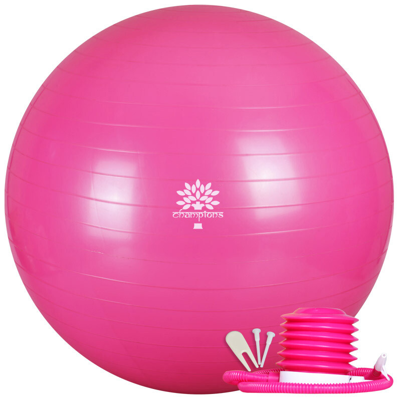 Wuyi yoga ball 75cm thick explosion-proof fitness ball pregnant woman midwifery ball with inflatable tube Pink
