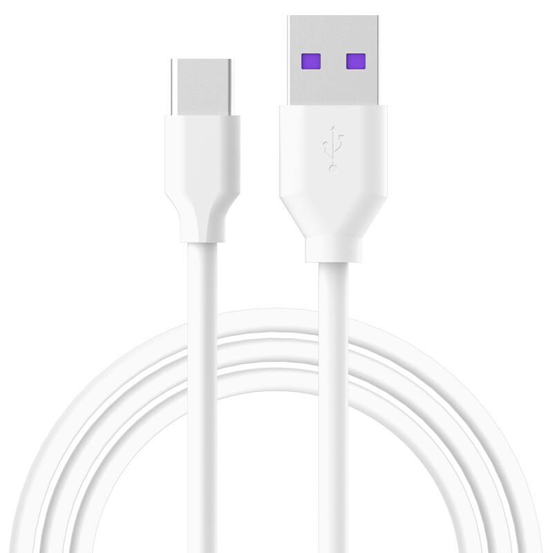 Capshi type-C data cable 5A fast charging mobile phone charging cable 1m white supports LETV / Xiaomi / Huawei p9p10 glory 8 / Meizu pro6 / 5