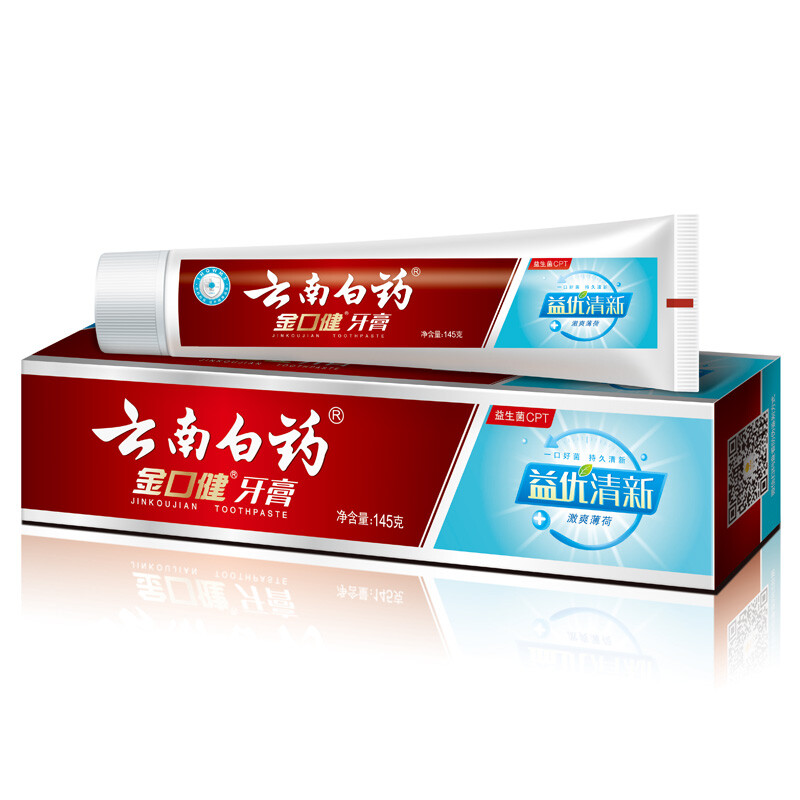Yunnan Baiyao jinkoujian toothpaste 145g (Yiyou fresh and refreshing mint)