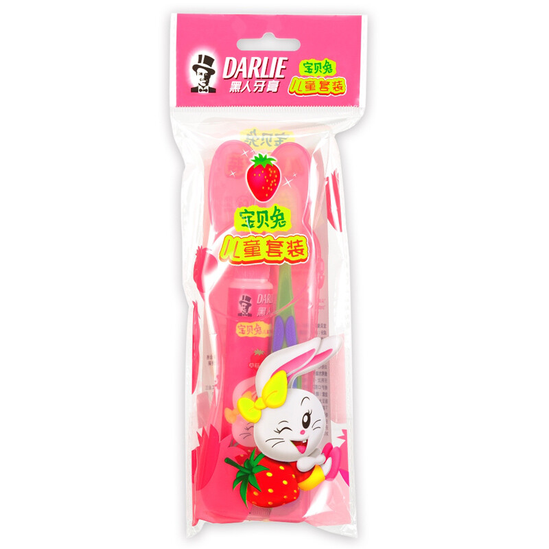 Darlie baby rabbit children's set (baby rabbit strawberry toothpaste 40g + fairy baby rabbit toothbrush) (toothbrush color is distributed randomly)