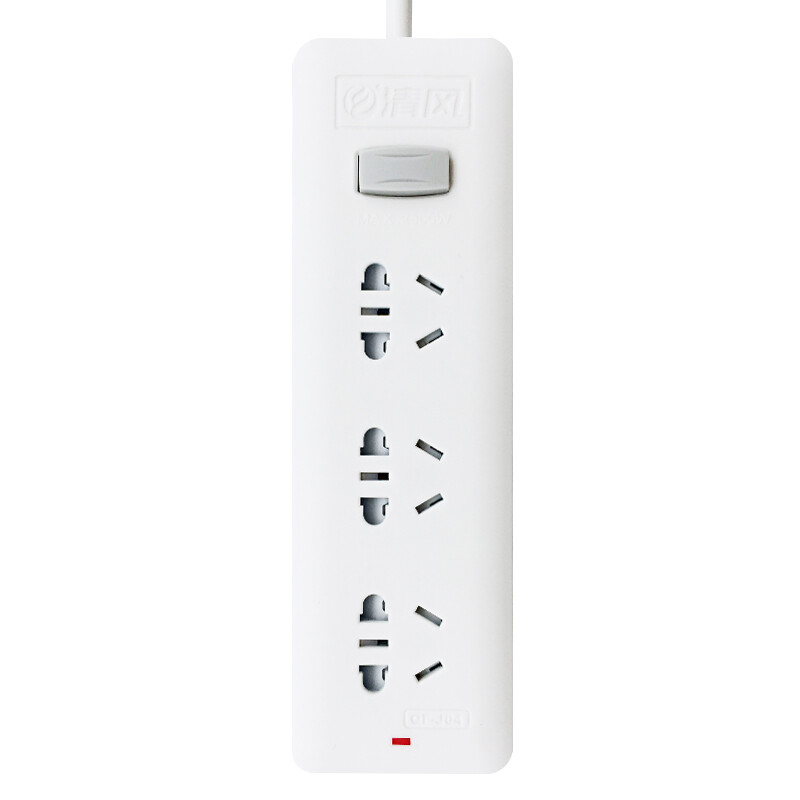 Kyfen qf-j04 three hole position with child protection door main control switch socket / plug row / patch panel / tow panel new national standard white, with a total length of 4.8m