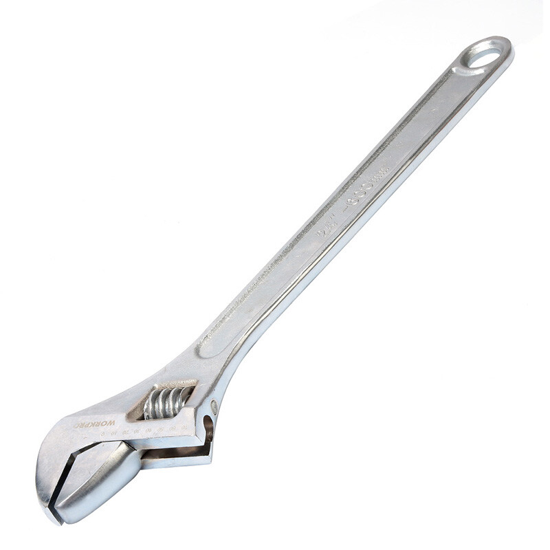 Workpro w9212 multifunctional adjustable wrench 12 inch open-ended smooth handle adjustable wrench hardware tools laser scale