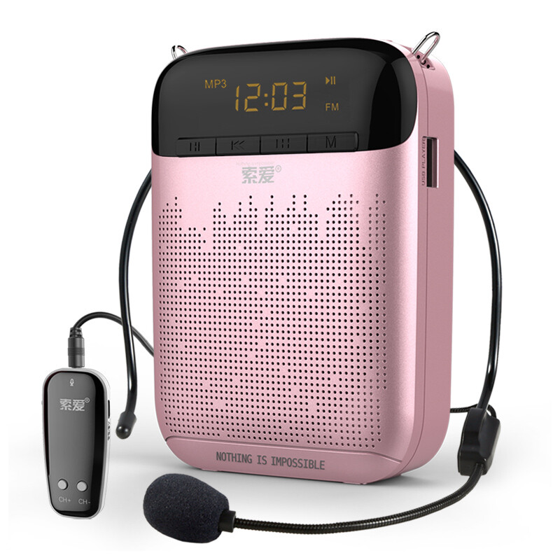 Sony Ericsson soaiy s-588 portable digital loudspeaker high power small bee loudspeaker teaching special teacher guide card player phonograph rose gold