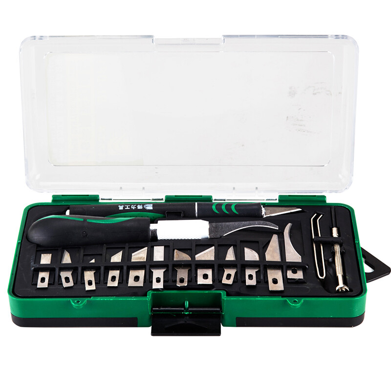 Deli professional manual art knife engraving knife engraving pen woodworking knife set 16 pieces dl-dp1