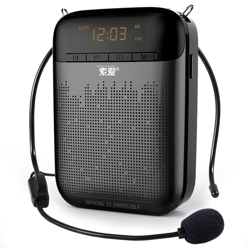 Sony Ericsson loudspeaker plug-in speaker sound player wired portable teacher guide waist hanging high-power teaching black s-388
