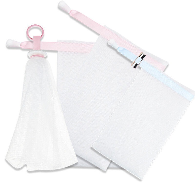 Skin language soap facial cleanser foaming net (4 sets) mf0585 foaming net bath, face bath, ball bath flower