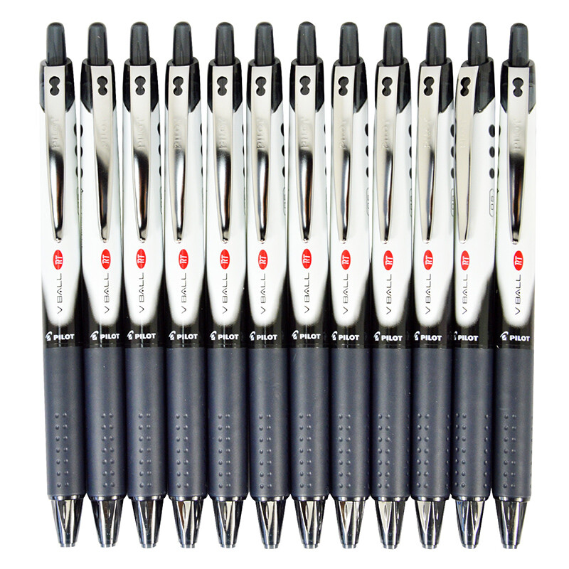 Japan's pilot blrt-vb5 push neutral pen bullet signature pen black 0.5mm 12 pieces imported with original packaging