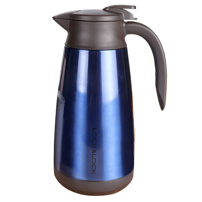 Le Kou Le Kou large capacity thermos household thermos hot water kettle stainless steel thermos cold pot office coffee pot lhc1434spg sapphire blue 1.9l