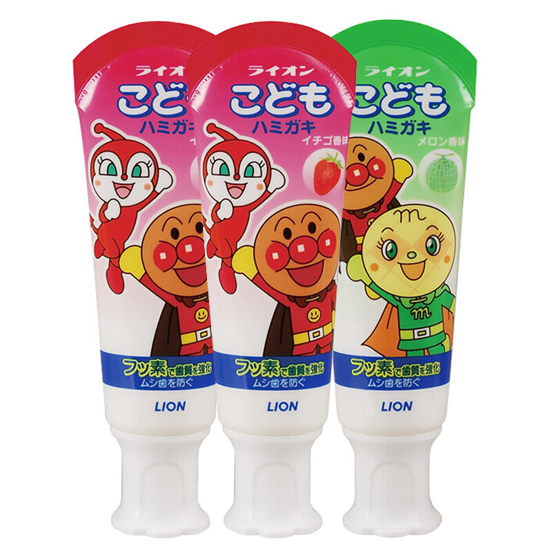 Lion bread Superman children's toothpaste melon flavor 40g (imported from Japan)