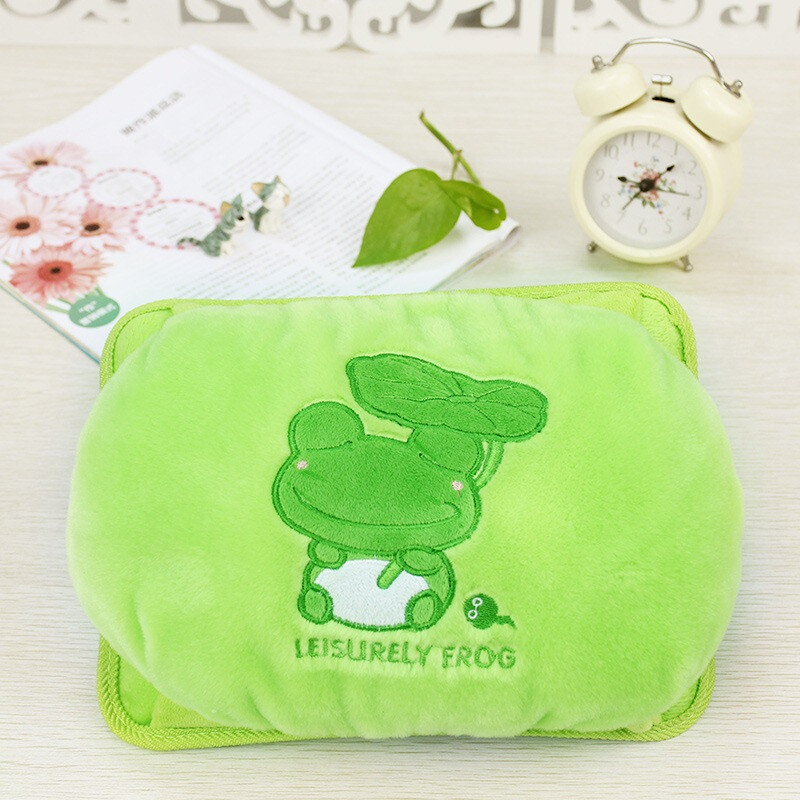 Hot water collection bag charging has been filled with explosion-proof warm hand treasure to cool the frog emerald green