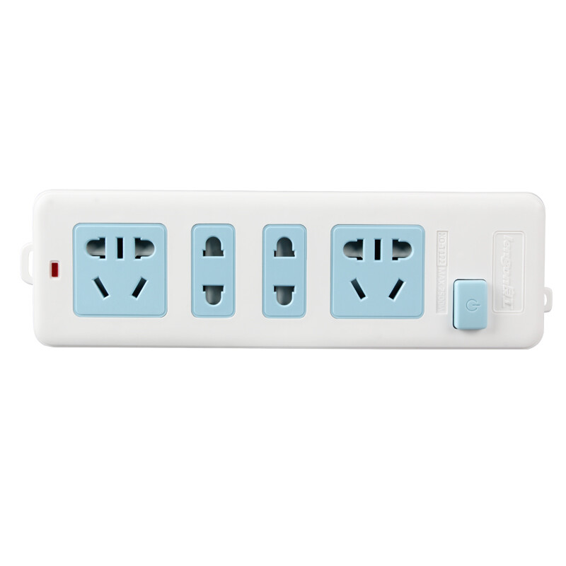Lengon wireless socket plug row 4-hole non wired engineering plug-in board wiring board self wiring assembly row plug-in main control with switch trailing board xd-t122