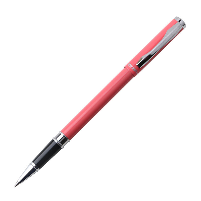 Zebra (zebra) c-jj4-cn crystal metal pen holder neutral pen signature fountain pen 0.5mm pink rod black core (single support)