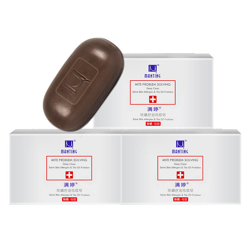 Manting 108G * 5 pieces of acarid, oil control and acne removing soap (facial soap, cleansing soap, soap for deep cleaning)