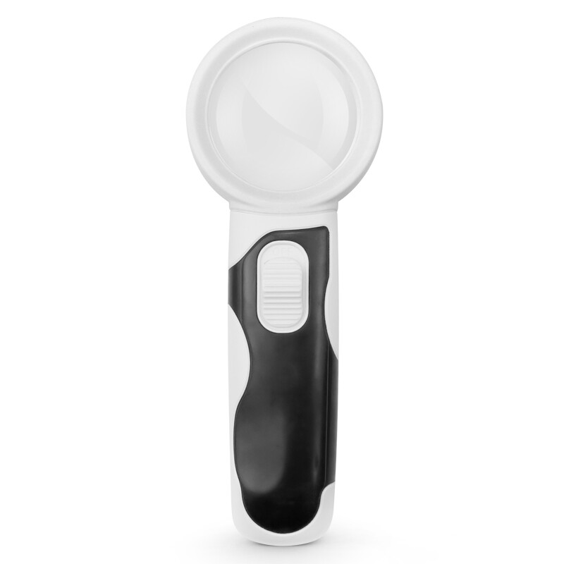 Paulone 5x high-grade handheld LED lamp magnifying glass 90mm optical lens reading appreciation collection magnifying glass 77337b-90