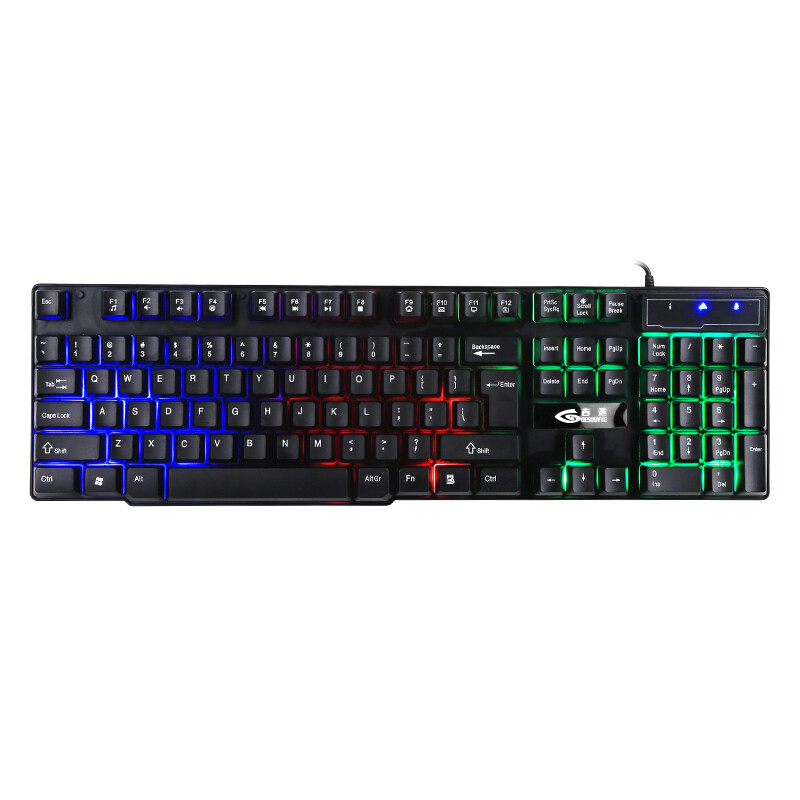 Gesobyte kb860 suspended wired keyboard rainbow version mechanical hand feeling game business office keyboard rainbow backlight black Jedi survival chicken keyboard