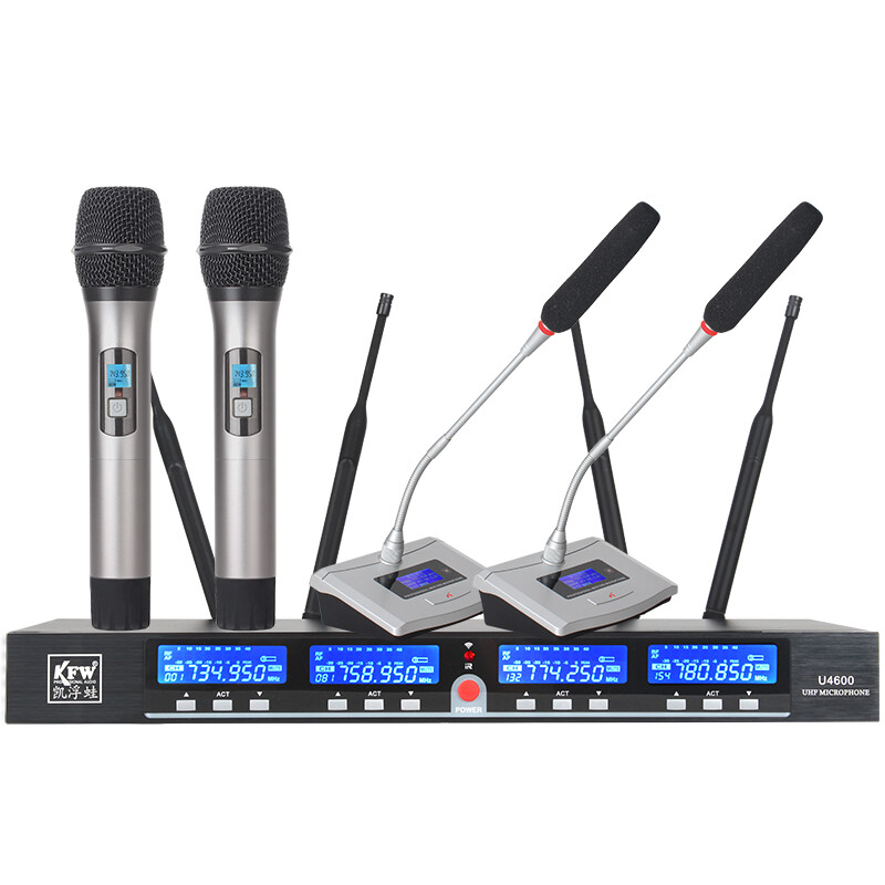 KfW u4600d wireless microphone one to four FM U-Band microphone 2 Conference 2 handheld training speaker KTV microphone