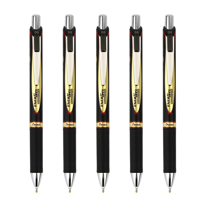 Japan Pentel blp75 waterproof quick drying push neutral pen metal pen tip pen water pen 0.5mm red (5 pieces)