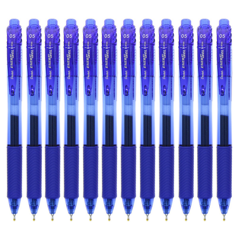 Japan Pentel bln105 neutral pen quick drying water pen color according to the Zhi needle pen 0.5mm blue (12 pieces) imported with original packaging