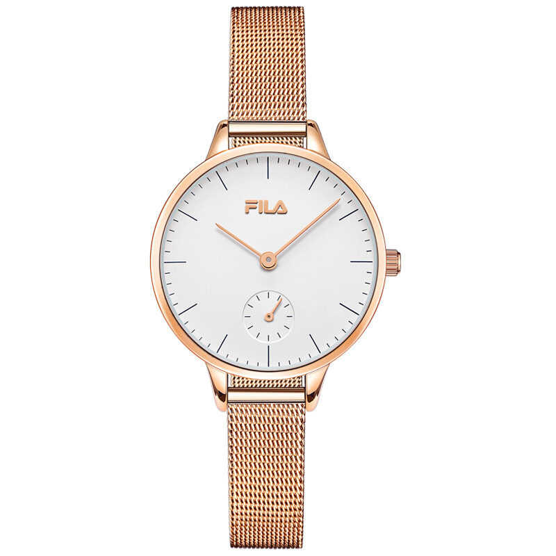 FILA watch women's simple watch leisure waterproof women's watch fashion ultra-thin woven steel band quartz watch fll38-645-002