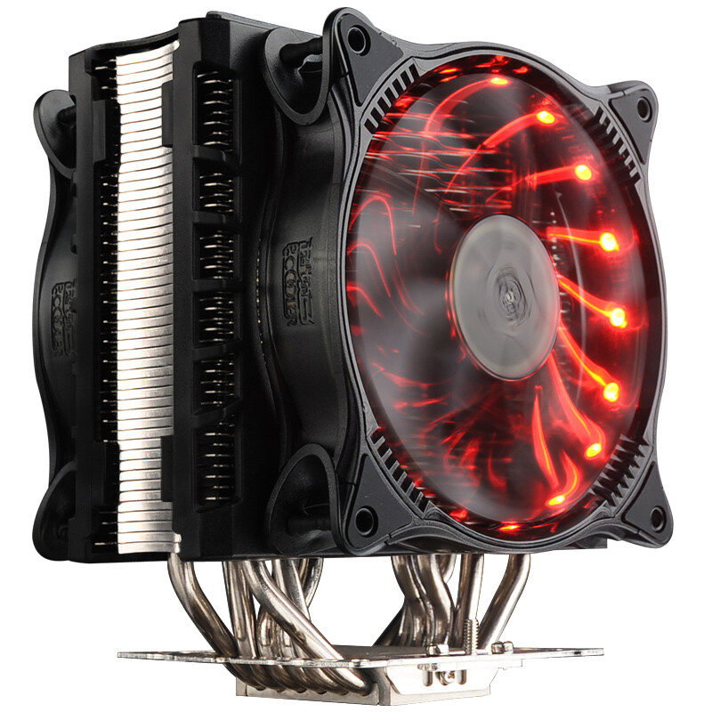 Pccooler Donghai zhengba CPU radiator (6 heat pipes / multi platforms / smart RGB dual fans / nickel plated cooling fins / 12cm silence / 7 colors)