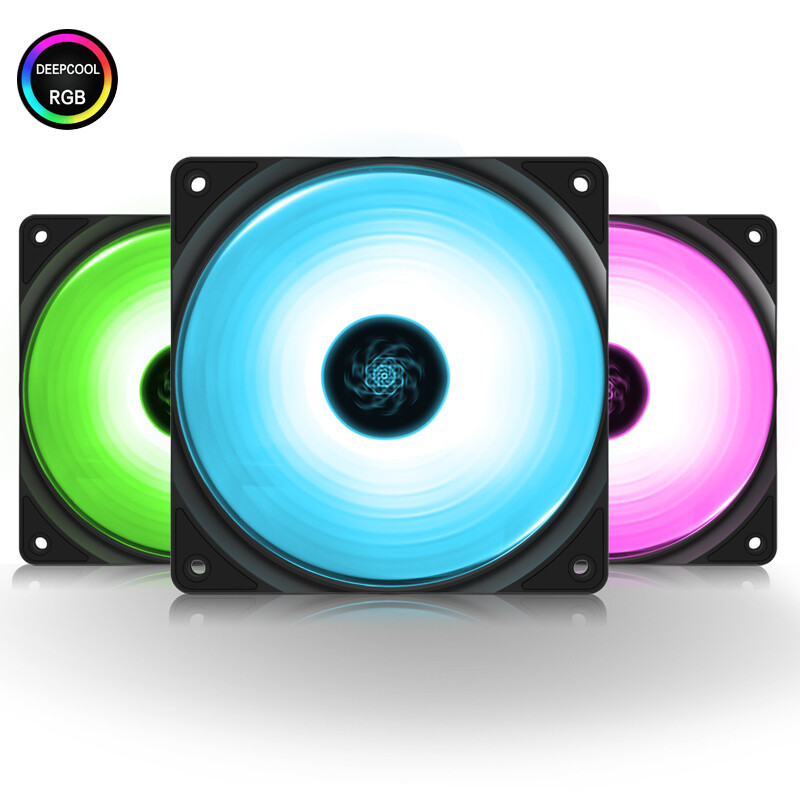 Kyushu Aeolus Deepcool magic ring 120rgb Triple Pack computer case fan (three 12cmrgb fans / wire control / synchronous light effect with four brand motherboards)