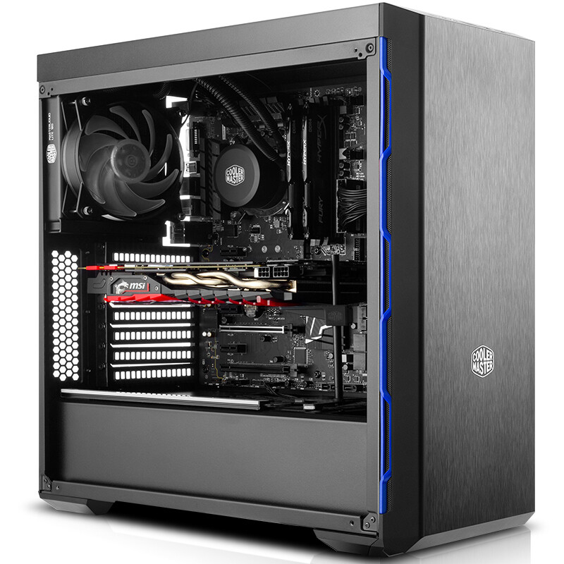 CoolerMaster masterbox mb600l middle tower computer host case (ATX / wire drawing panel / side plate with mute cotton / long graphics card / independent power supply bin)