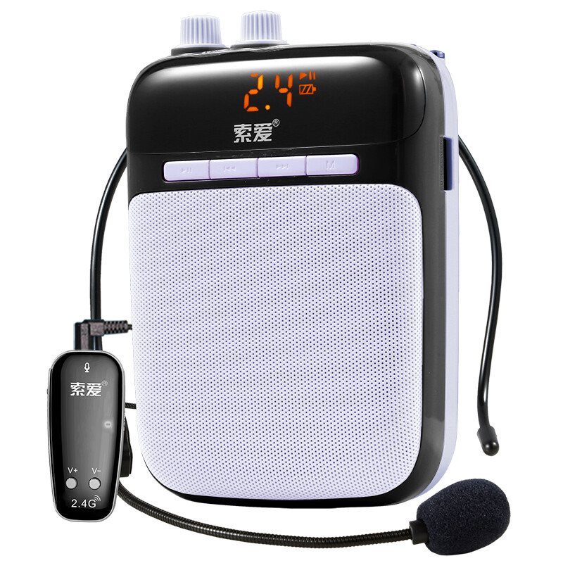 Sony Ericsson S-718 wireless portable digital loudspeaker 2.4G high-power small bee loudspeaker for teachers' teaching loudspeaker for tour guide waist hanging horn smart black