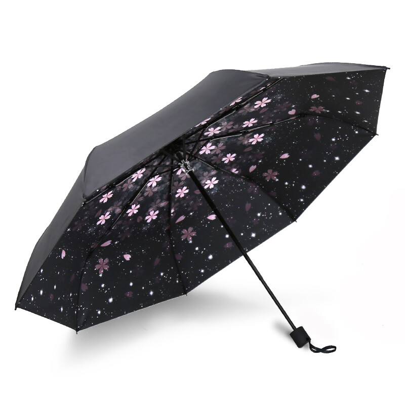 C'mon sky flower a153-1 sunny and rainy sun umbrella sunscreen umbrella folding sunny umbrella sunshade umbrella female folding anti ultraviolet umbrella
