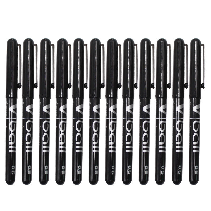Japan pilot bl-vb5 straight liquid ball pen bullet neutral pen signature pen black 0.5mm 12 pieces imported