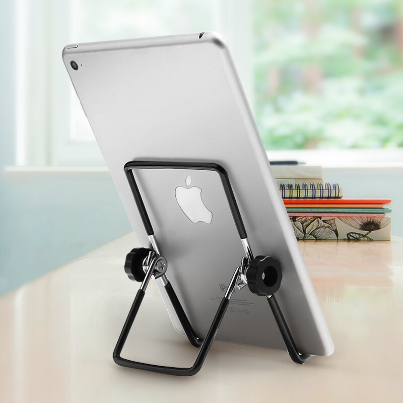 Biaze metal mobile phone bracket B4 - small black desktop lazy adjustable multifunctional video live frame, suitable for general use of mobile phone / tablet PC