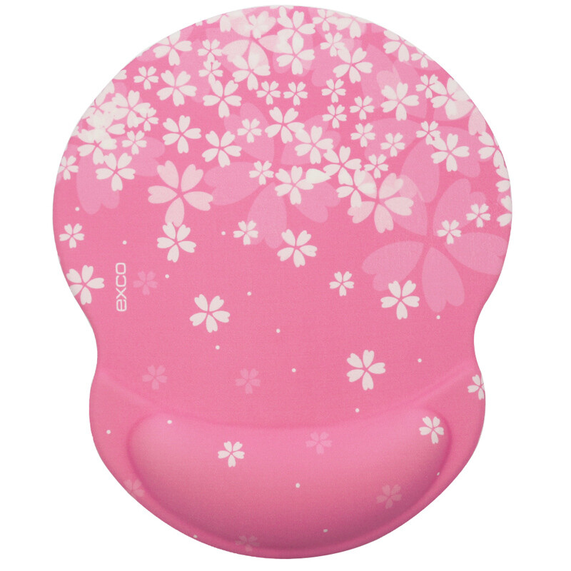 Yishiku EXCO Cherry Blossom mouse pad wrist guard classic ergonomics thickened business home office wrist pad cloth wrist support anti-skid mouse pad msp016
