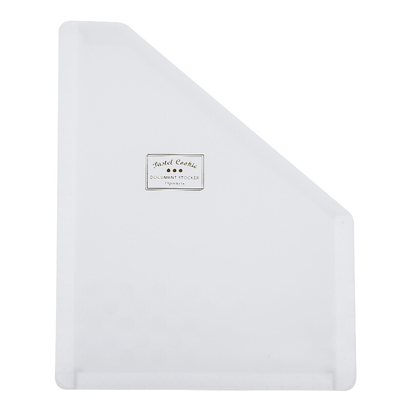Kokuyo light color cookies student office vertical organ bag multi-layer folder / storage bag A4 vertical 12-layer 13 bag transparent wsg-dfcs135t