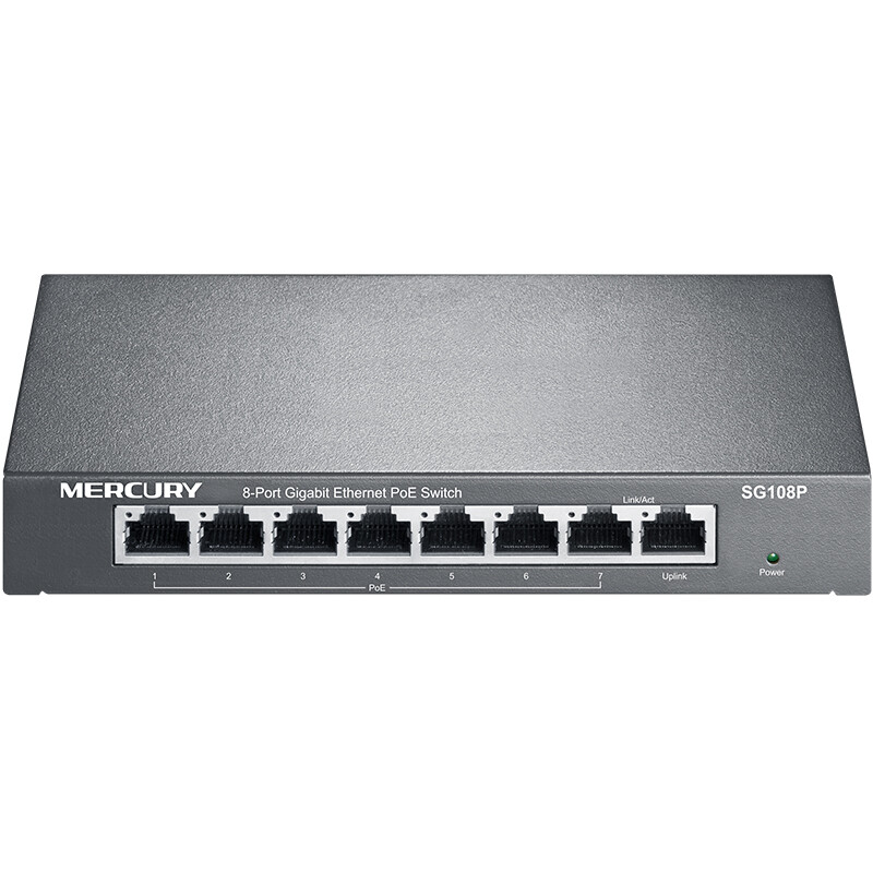 Mercury sg108p 8-port Gigabit Poe power supply switch enterprise engineering monitoring network splitter