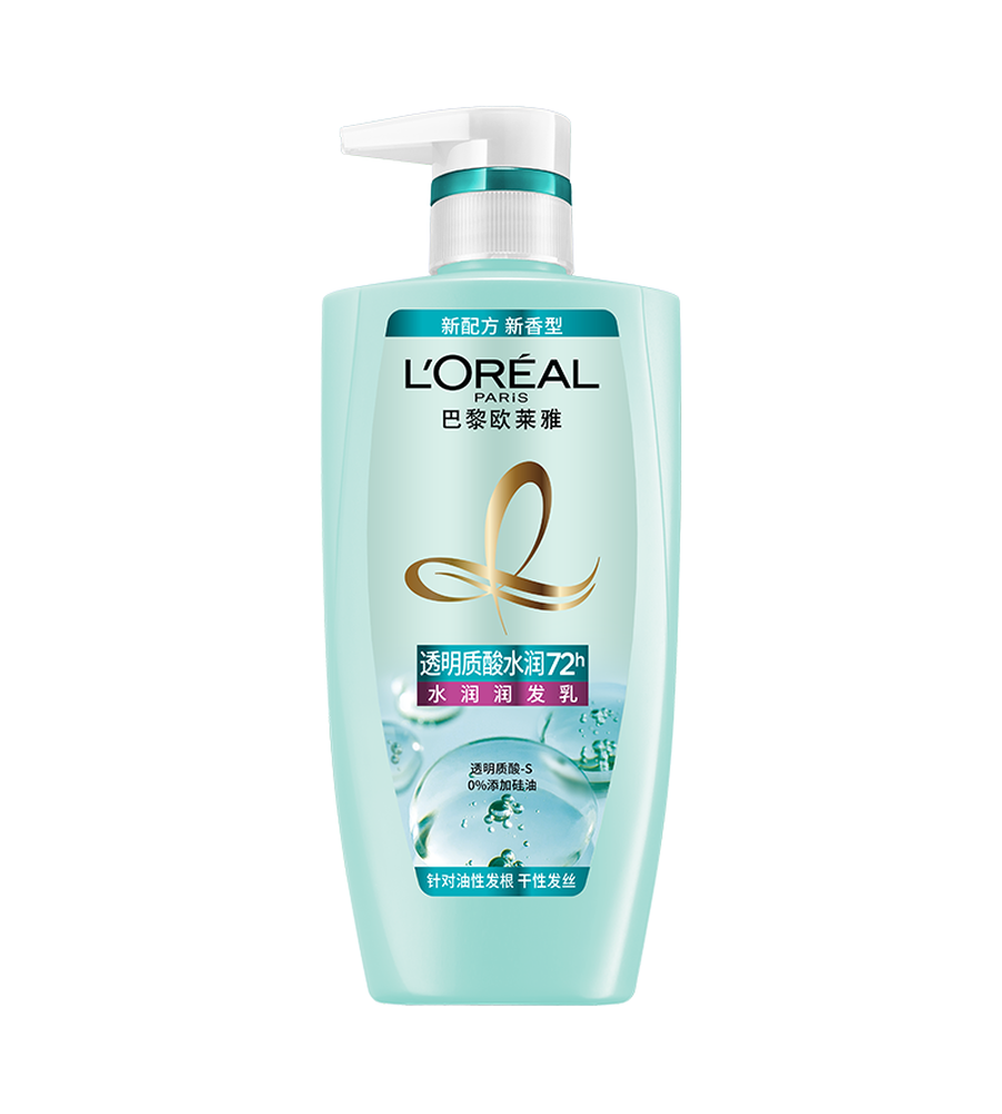 欧莱雅(loreal)透明质酸水润润发乳500ml(无硅油)