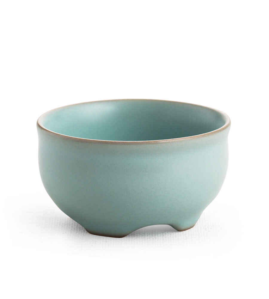 东道 汝窑茶具送礼整套茶具套装汝瓷茶具开片可养金线 一壶一海六杯