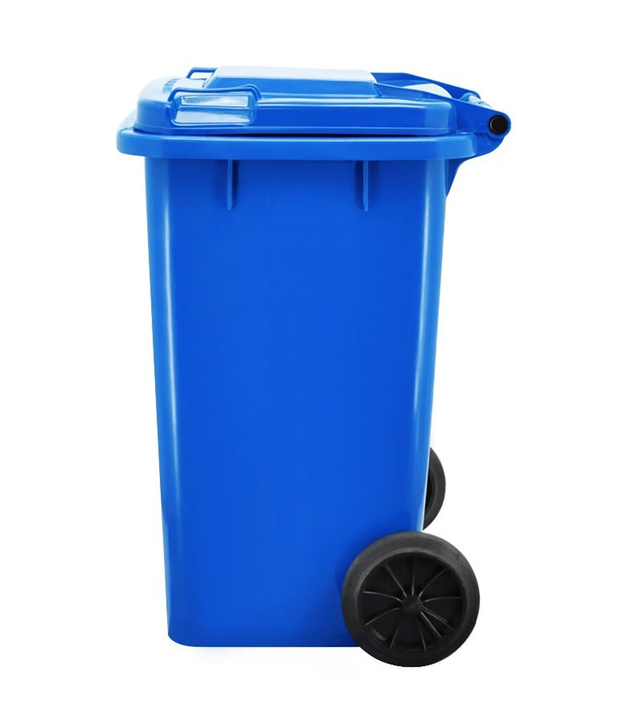 大号特厚桶 塑料分类垃圾箱 上海分类垃圾桶 蓝色可回收物 加厚120l