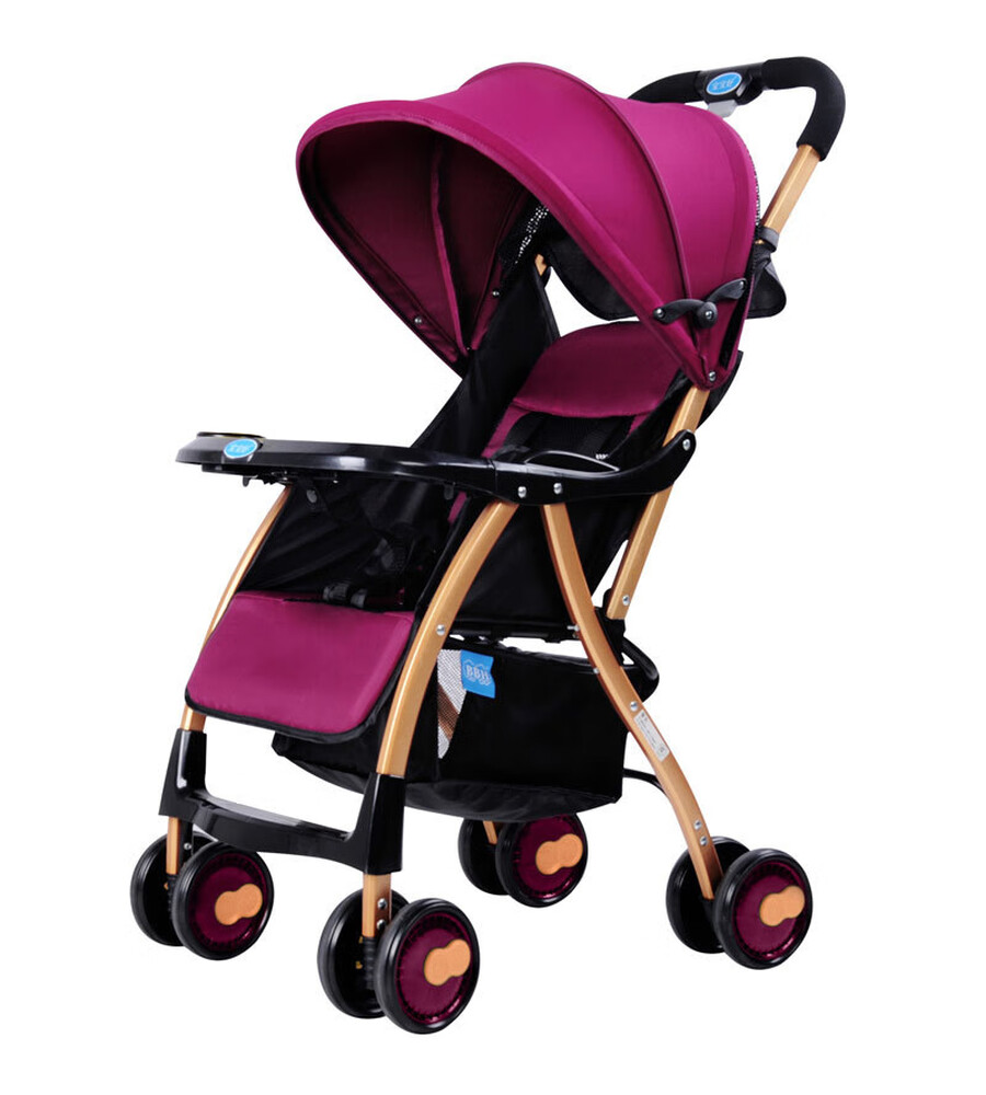 宝宝好婴儿推车轻便折叠婴儿车推车可坐躺儿童伞车宝宝手推车a1紫色