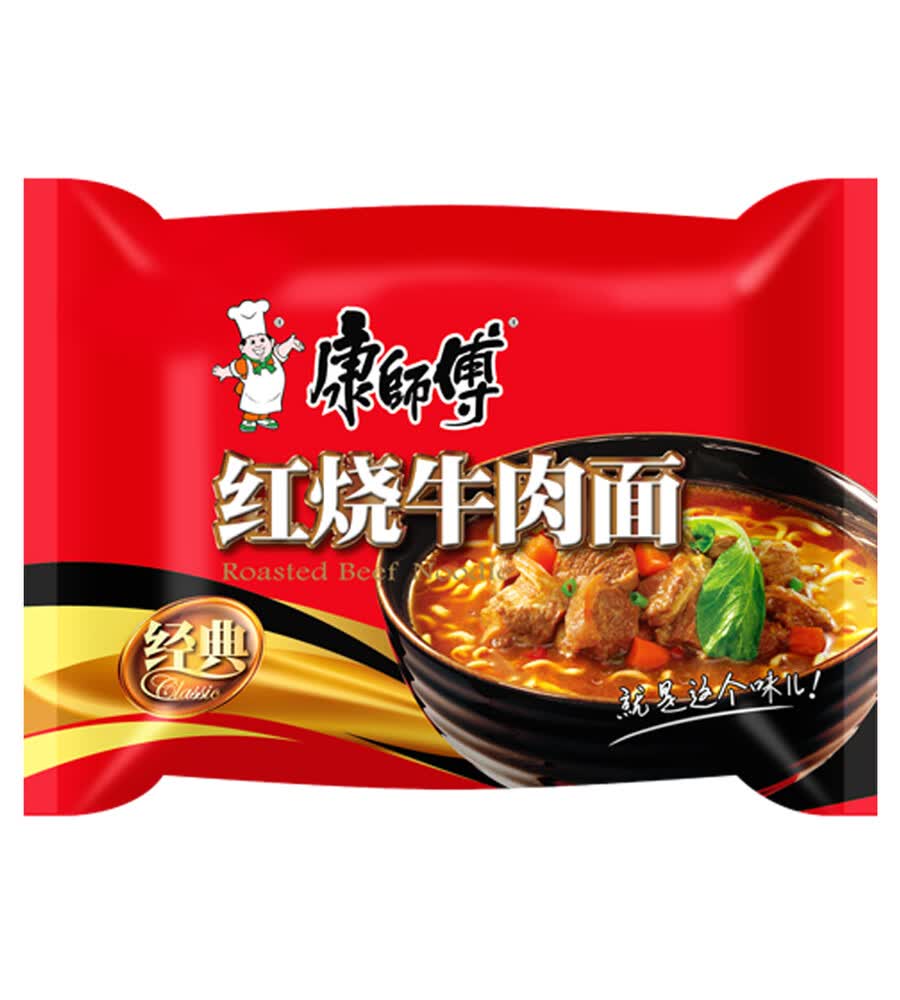 康师傅方便面红烧牛肉24袋袋面泡面整箱装休闲零食 - 专注皮具箱包和