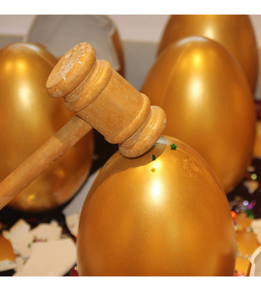 多美忆 45个装年会开业典礼庆典节庆抽奖活动砸金蛋道具送彩花锤子