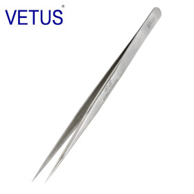 VETUS镊子 高精密电镊子 钟表维修用不锈钢镊子防磁防酸碱 精密实验室尖头夹持工具 SP-11 细尖型