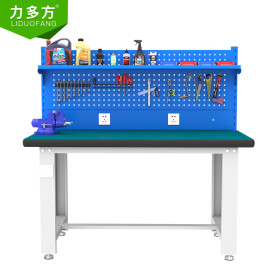 力多方 重型钳工工作台防静电台面工作台挂板操作台电工台工具桌2.1米 N款